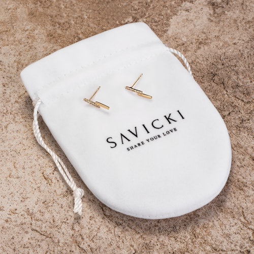 Kolczyki Savicki: złote, diamenty